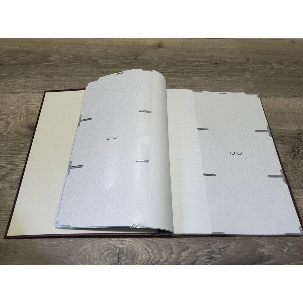 Unmarked Unused Maroon Photo Album Holds 4x6 Photos 34 Pages Easily Expandable